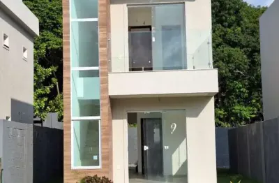 Casa em condomínio fechado com 3 quartos à venda na rua dos laços, boa união, camaçari, 10 m2 por r$ 450.000