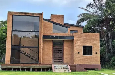 Casa em condomínio fechado com 4 quartos à venda na rodovia ba-099 - estrada do côco, abrantes, boa união, camaçari, 400 m2 por r$ 1.100.000