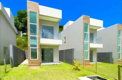 Casa em condomínio fechado com 3 quartos à venda na rua dos laços, abrantes, boa união, camaçari, 10 m2 por r$ 400.000