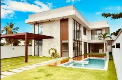 Casa em condomínio fechado com 8 quartos para alugar na rua arraia, guarajuba, guarajuba, camaçari, 509 m2 por r$ 4.495