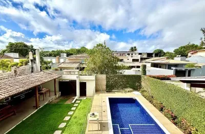Casa em condomínio fechado com 5 quartos à venda na avenida tiradentes, condomínio vilas do joanes, vilas de abrantes, camaçari, 392 m2 por r$ 1.290.000
