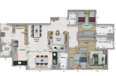 Apartamento com 3 dormitórios à venda, 144 m² por r$ 1.390.000,00 - nova petrópolis - são bernardo do campo/sp