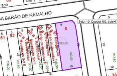Terreno à venda, 250 m² por R$ 640.000,00 - Vila Scarpelli - Santo André/SP