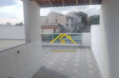 Cobertura com 2 dormitórios à venda, 76 m² por r$ 375.000,00 - vila scarpelli - santo andré/sp