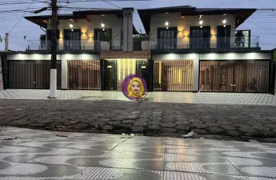 Casa sobreposta para venda em praia grande, caiçara, 2 dormitórios, 1 banheiro, 1 vaga