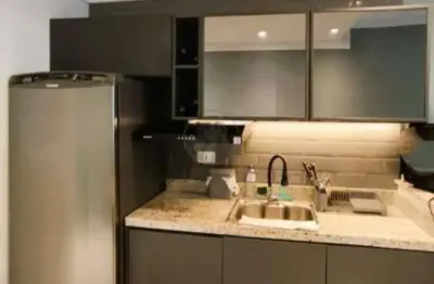 Sala living para locação em santos, ponta da praia, 1 dormitório, 1 banheiro, 1 vaga