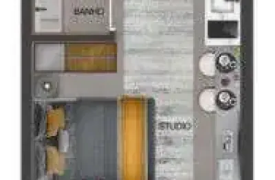 Sala living para venda em são paulo, campo belo, 1 dormitório, 1 banheiro