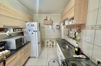 Apartamento na vila mathias  2 dormitórios e garagem | silvia simone imóveis