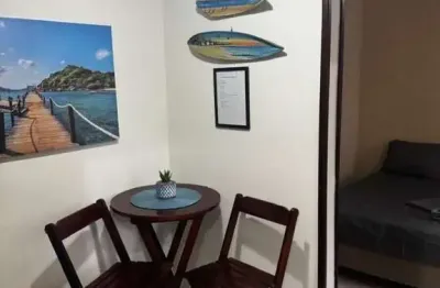 Sala living no centro de são vicente  mobiliada | silvia simone imóveis