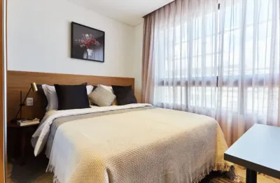 Studio mobiliado e decorado com ar-condicionado  no centro, próximo ao shopping estação