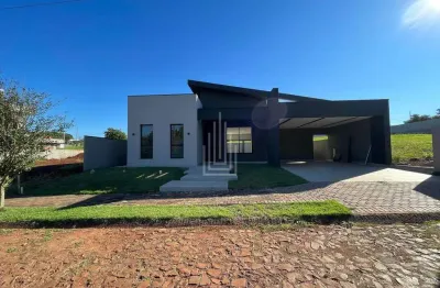 Casa térrea à venda no condomínio residencial villa conscientia asa sul em foz do iguaçu.