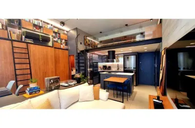 Studio de 40m2 com mezanino mobiliado 49m2 1 dormitorio 1 banheiro 1 vaga na vila mariana r$715.000,00