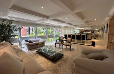 Aluguel - Apartamento Deslumbrante em Higienópolis, 337m2, mobiliado, com 4 suítes e 2 vagas - R$14.000,00