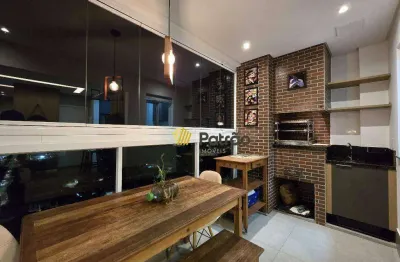 Apartamento com 1 dormitório, 52 m² - venda por r$ 750.000,00 ou aluguel por r$ 5.510,00/mês - jardim hollywood - são bernardo do campo/sp