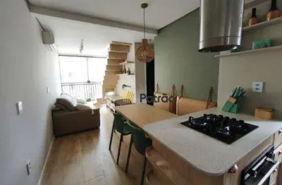 Cobertura mobiliada com 2 dormitórios à venda, 88 m² por r$ 850.000 - jardim do mar - são bernardo do campo/sp