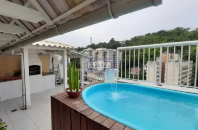 Cobertura com 3 quartos à venda na rua doutor mário viana, santa rosa, niterói, 228 m2 por r$ 790.000