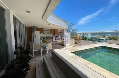 Cobertura com 5 quartos à venda na rua demosthenes madureira de pinho, recreio dos bandeirantes, rio de janeiro, 385 m2 por r$ 2.000.000