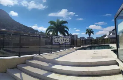 Lagoa, cobertura duplex 1000m², piscina, 6 suítes, 8 vagas, vista parque lage / cristo!