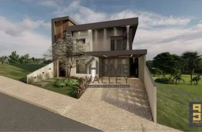 Belíssima casa em construção com 3 quartos, todos suítes, à venda no condomínio villaggio di napoli , valinhos