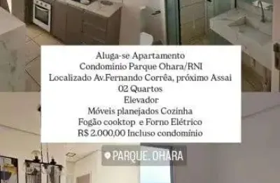 Condomínio parque ohara aluguel com 40 metros quadrados com 2 quartos coxipo - cuiabá - mt