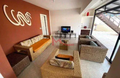 Apartamento com 4 dormitórios, sendo 2 suítes à venda, 285 m² por r$ 620.000 - jardim virginia - guarujá/sp