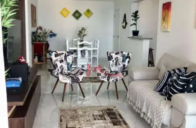 Apartamento com 3 dormitórios, sendo 3 suítes e todos os cômodos com vista mar à venda, 132 m² por r$ 1.210.000 - tupi - praia grande/sp