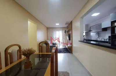 Apartamento com 2 dormitórios, sendo 1 suíte à venda, 77 m² por r$ 550.000 - vila tupi - praia grande/sp