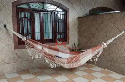 Casa geminada com churrasqueira e  com 2 dormitórios, sendo 1 suíte  à venda, 127 m² por r$ 520.000 - tupi - praia grande/sp