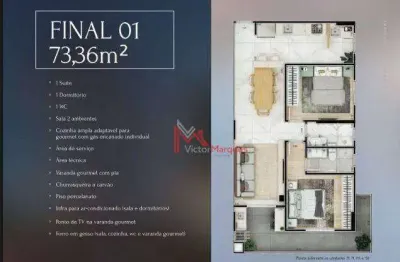 Apartamento com 2 dormitórios, sendo 1 suíte  à venda, 70 m² por r$ 630.000 - vila guilhermina - praia grande/sp