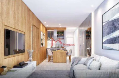 Apartamento com 2 dormitórios, sendo 1 suíte  à venda, 75 m² por r$ 650.000 - canto do forte - praia grande/sp