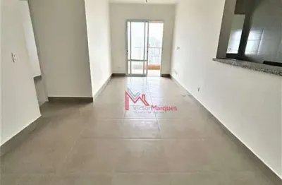 Apartamento vista mar com 2 dormitórios, sendo 2 suítes à venda, 76 m² por r$ 670.000 - aviação - praia grande/sp