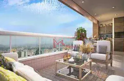 Apartamento com 3 dormitórios, sendo 2 suítes à venda, 122 m² por r$ 949.573 - vila guilhermina - praia grande/sp