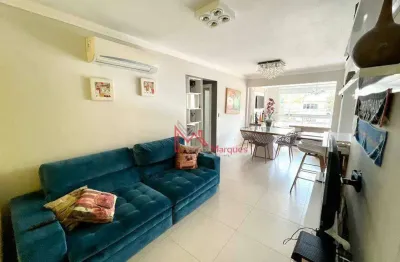 Apartamento com 2 dormitórios para alugar, 76 m² por r$ 5.100/mês - loteamento joão batista julião - guarujá/sp
