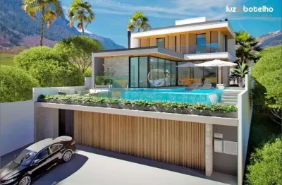 Casa com 4 suítes, 538,40m², avenida dos lagos, pedra branca, palhoça, sc