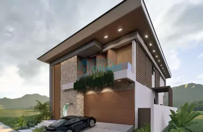 Casa com 4 suítes 366m² reserva da pedra, palhoça, sc