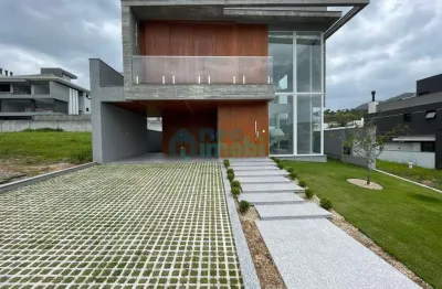 Casa de alto padrão com 4 dormitórios, 245m², reserva da pedra, pedra branca, palhoça, sc