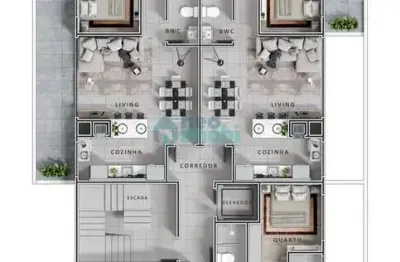 Apartamento 2 dormitórios, 1 suite, 72,28m² privativos, pedra branca, palhoça, sc