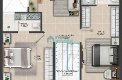 Apartamento 3 dormitórios, 1 suíte, 91,99m², coqueiros- florianópolis