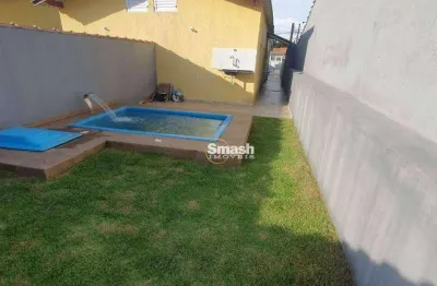 Linda casa de praia com 2 dormitórios à venda, 160 m² - bopiranga - itanhaém/sp