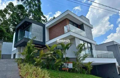 Linda casa com 3 dormitórios à venda, 358 m² - residencial real park - arujá/sp