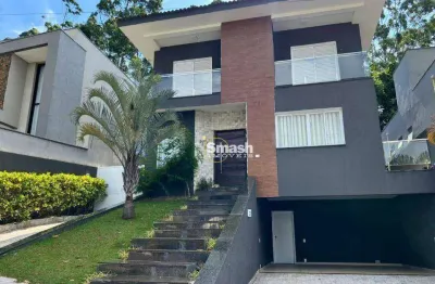 Linda casa em condomínio fechado com 3 dormitórios à venda, 250 m² - residencial real park - arujá/sp