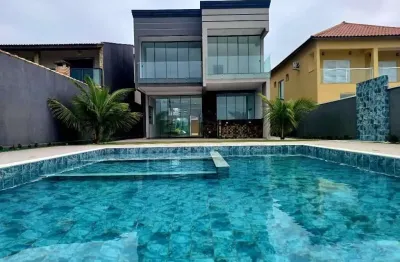 Sobrado alto padrão 250m² em condomínio fechado frente mar - bopiranga - itanhaém-sp