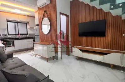 Casa em condomínio fechado com 2 quartos à venda na avenida professor daijiro matsuda, 540, balneário maracanã, praia grande por r$ 385.000
