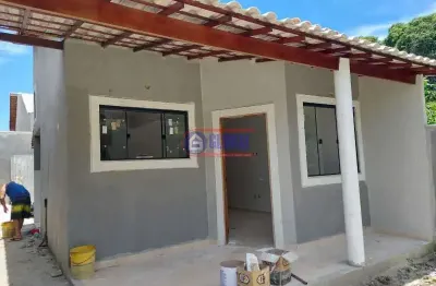 Casa com 2 quartos à venda na rua quatorze, balneário bambuí (ponta negra), maricá, 70 m2 por r$ 290.000