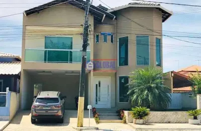 Casa em condomínio fechado com 5 quartos à venda na rua nove, ponta grossa, maricá, 272 m2 por r$ 1.300.000