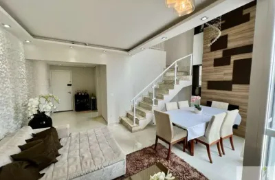 Cobertura duplex mobiliada 3 dormitórios, suíte, 3 vagas, 144m²