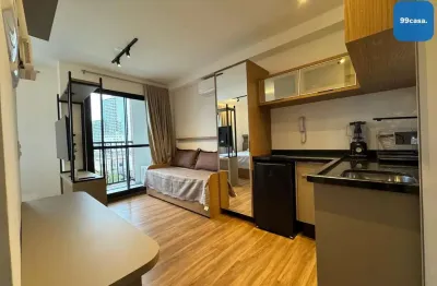 Apartamento studio mobiliado e com sacada à venda no centro - curitiba