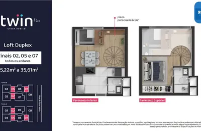 Loft com 1 quarto à venda na Rua Arthur Mohr, Portão, Curitiba