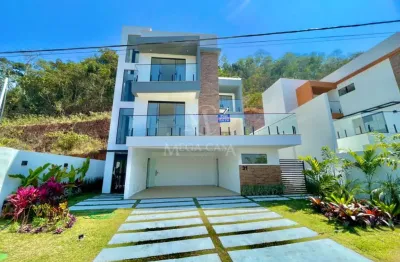 Casa em condomínio fechado com 3 quartos à venda na rua clorofila, 170, terras altas, juiz de fora, 327 m2 por r$ 800.000