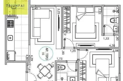 Apartamento com 2 dormitórios à venda, 57 m² por r$ 240.000,00 - altos do trujillo - sorocaba/sp